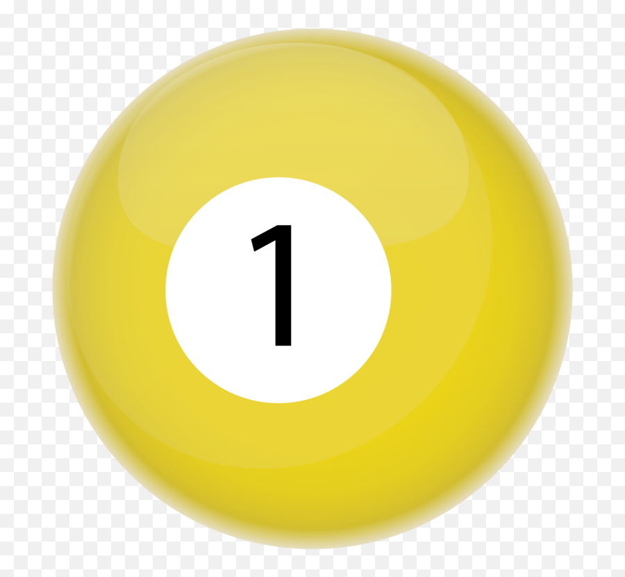 Circle Yellow Billiard Ball Png Clipart - 1 Ball In Pool,Pool Ball Png