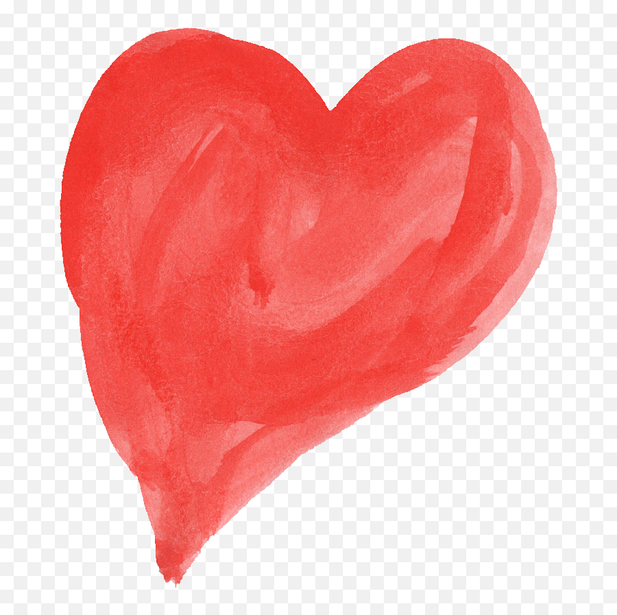 Red Watercolor Heart Transparent - Transparent Watercolor Heart Png,Red Heart Png