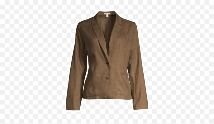 Ladies Organic Linen Blazer - Coat Pocket Png,Eileen Fisher Icon Coat