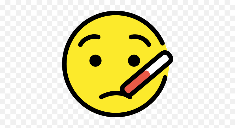 Face With Thermometer - Emoji Meanings U2013 Typographyguru Unwell Emotion Png,Smiley Icon Text