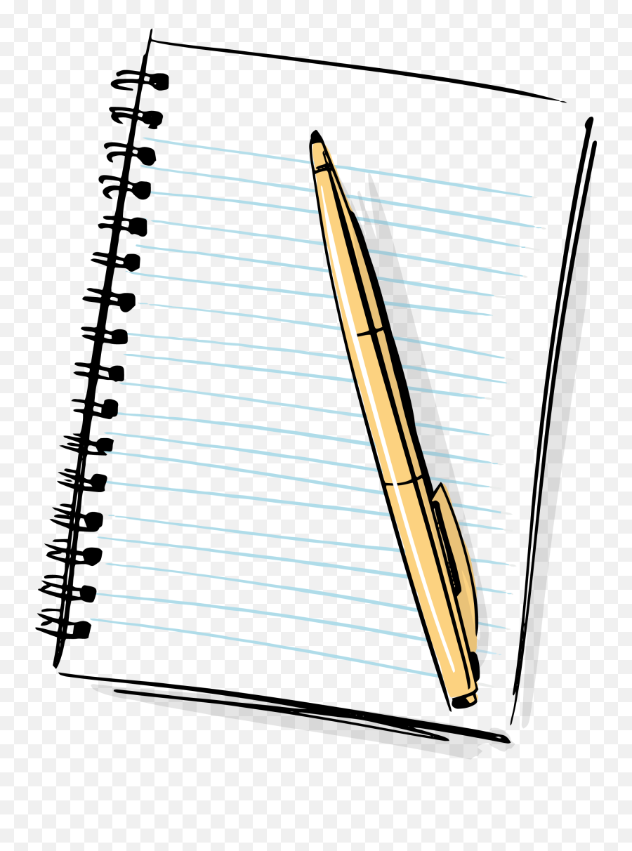 Pen And Notebook Clipart Png - Pen And Paper Transparent Background,Pen Clipart Png
