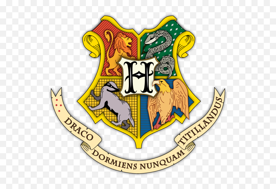 Why Does The Hogwarts Crest Say Draco - Quora Hogwarts Logo Hd Png,Malfoy Icon