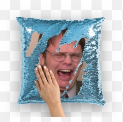 Download Dwight Schrute Sequin Pillow - Nicholas Cage Body Pillow Png,Dwight Schrute Png