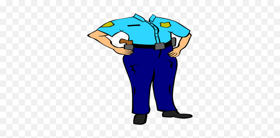 Headless Police Officer Vector Drawing Public Domain Vectors - Police Woman Uniform Clipart Png,Headless Icon