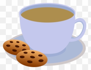 Coffee Border Clipart - Tea And Biscuits Png Cartoon