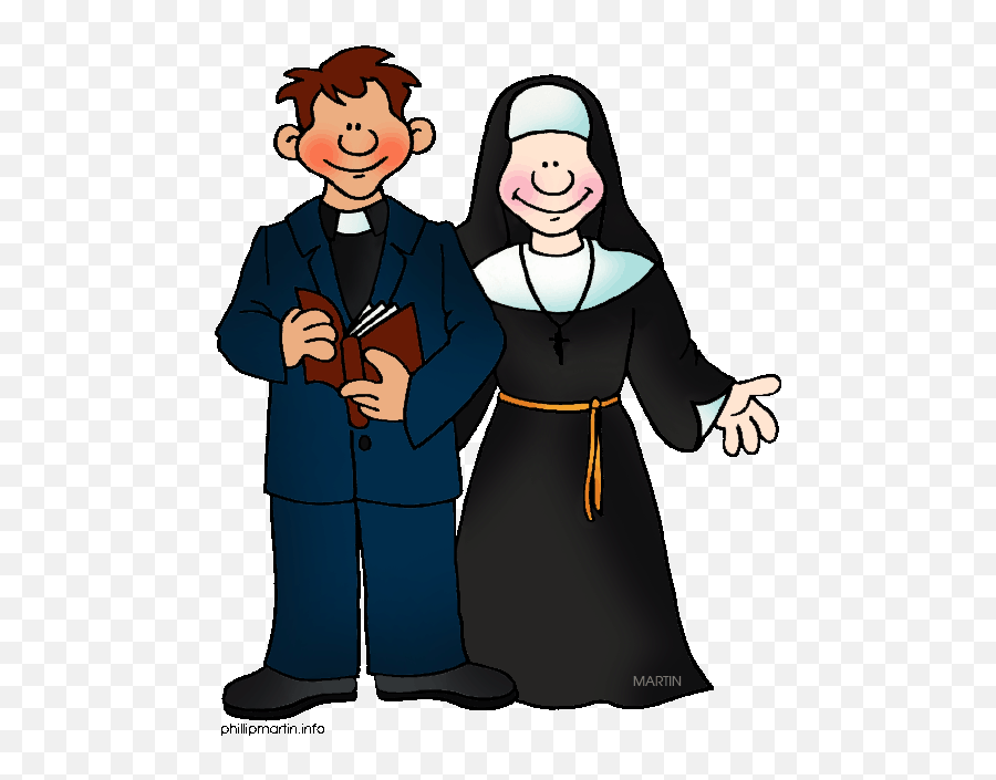 Library Of Monk With A Set Keys Banner Freeuse Png Files - Priest And Nun Clipart,Monk Png