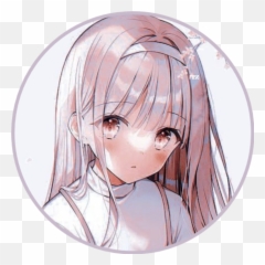 Pin - Anime Girl Pfp Blond Hair Circle png