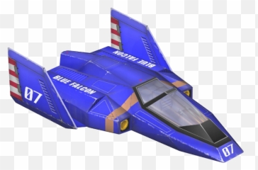 Download Hd Blue Falcon - F Zero Captain Falcon Ship Blue Falcon F Zero Png,Captain Falcon Png