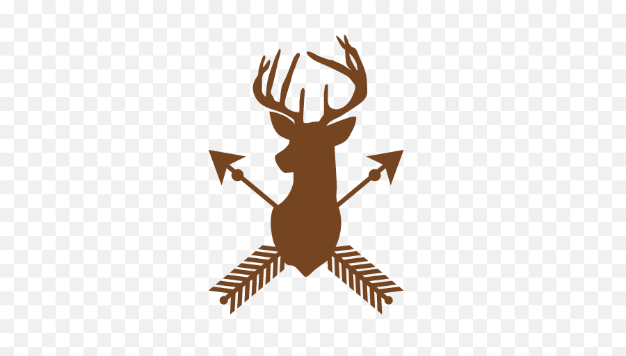 Deer Arrow Silhouette Svg Scrapbook Cut File Cute Clipart - Deer Silhouette With Arrows Png,Free Arrow Png