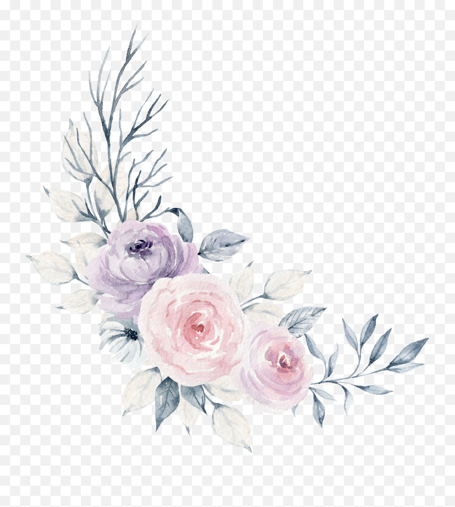 F 11 Floral Poster Wreath Watercolor Blossoms Art Png Pastel Flowers - free  transparent png images 