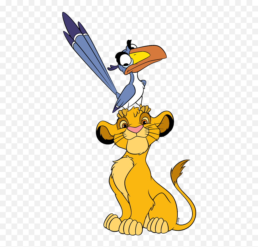 Disney Clipart Lion King Transparent Free - Simba Lion King Zazu Png,Simba Png