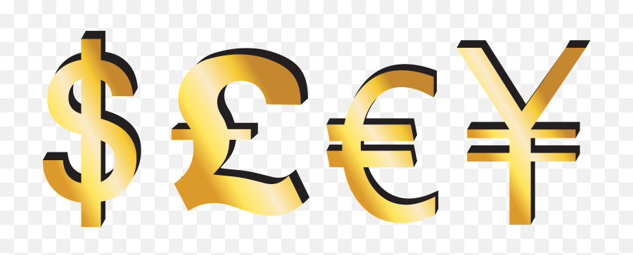 Dollar Pound Euro Yen Signs Png Clipart - Logo Dollar Euro Pound Euro To Dollar,Dollar Logo