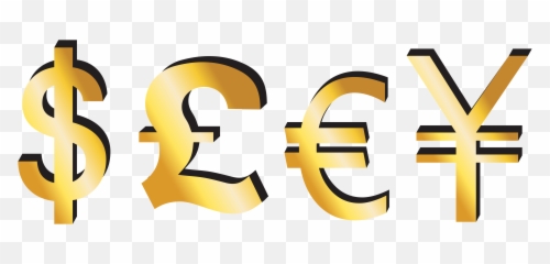 Dollar Pound Euro Yen Signs Png Clipart - Logo To