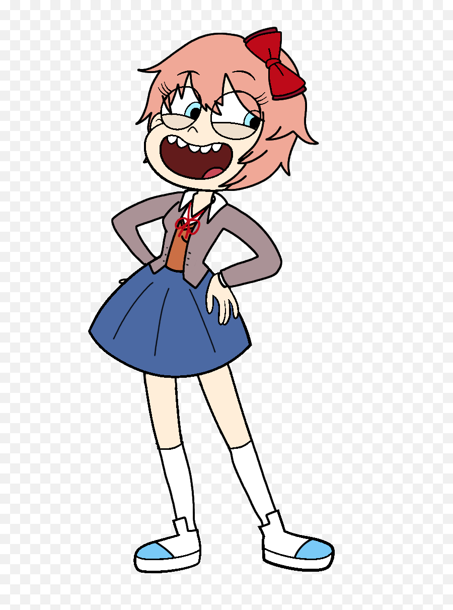 Transparent Stock Sayori In Style Of Star Vs The Clipart - Star Vs The Forces Of Evil Art Style Png,Sayori Png