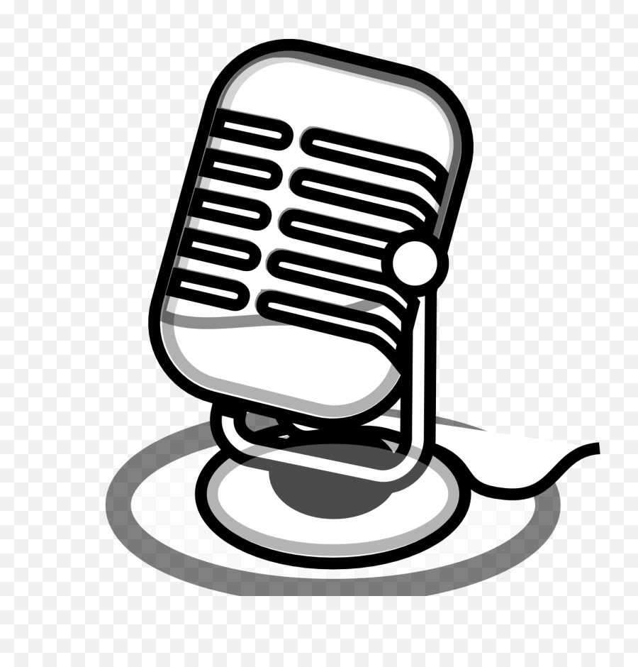 Download Hd Radio Mic Clip Art - Microphone Images Black And White Png,Microphone Clipart Transparent