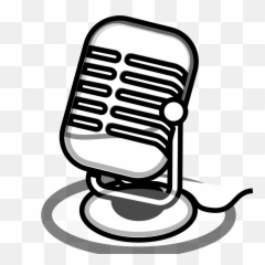 Download Hd Radio Mic Clip Art - Microphone Images Black And White png