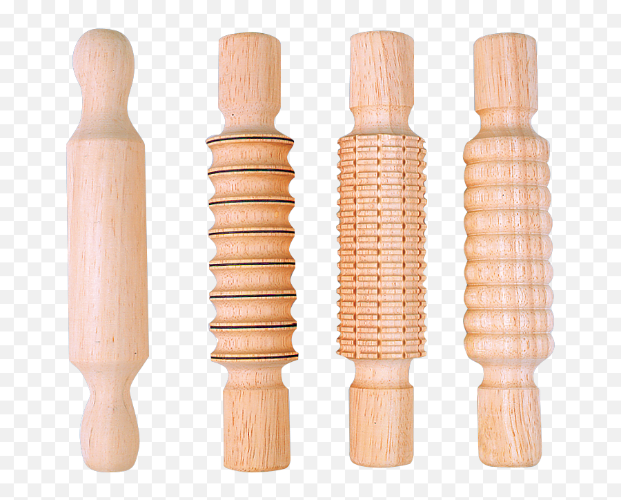 Rolling Pin Designer Set Of 4 - Play Dough Rolling Pins Png,Rolling Pin Png