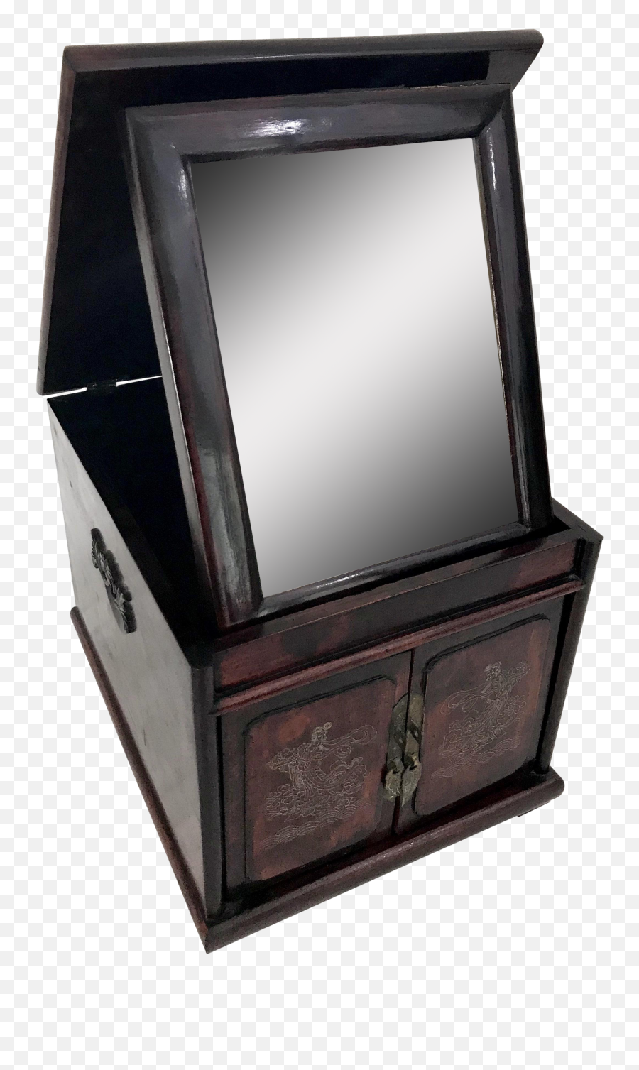 Antique Locking Solid Wood And Glass Display Case Wooden - Wood Png,Piece Of Wood Png