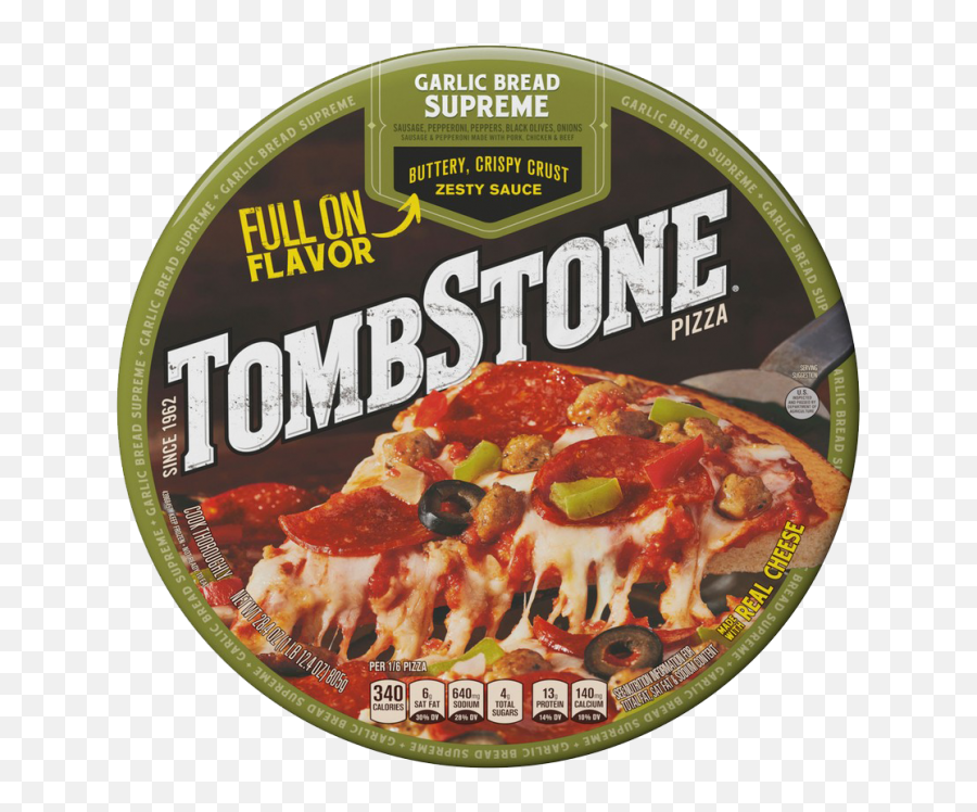 Download Garlic Bread Pizza - Tombstone Cheese Pizza Hd Png Tombstone Supreme Pizza,Garlic Bread Png