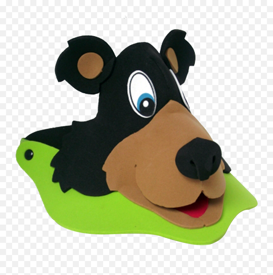 Black Bear Visor - Viseras De Oso En Foami 1000x1000 Png Biseras De Animales Foami,Oso Png