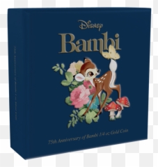 Bambi 75th Anniversary 14oz Gold Coin New Zealand Mint - Happy Anniversary To Bambi Png,Bambi Png