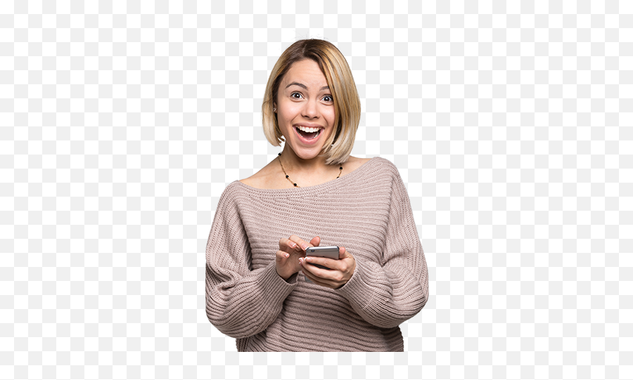 Download Woman Holding Phone - Woman Holding Phone Png,Holding Phone Png