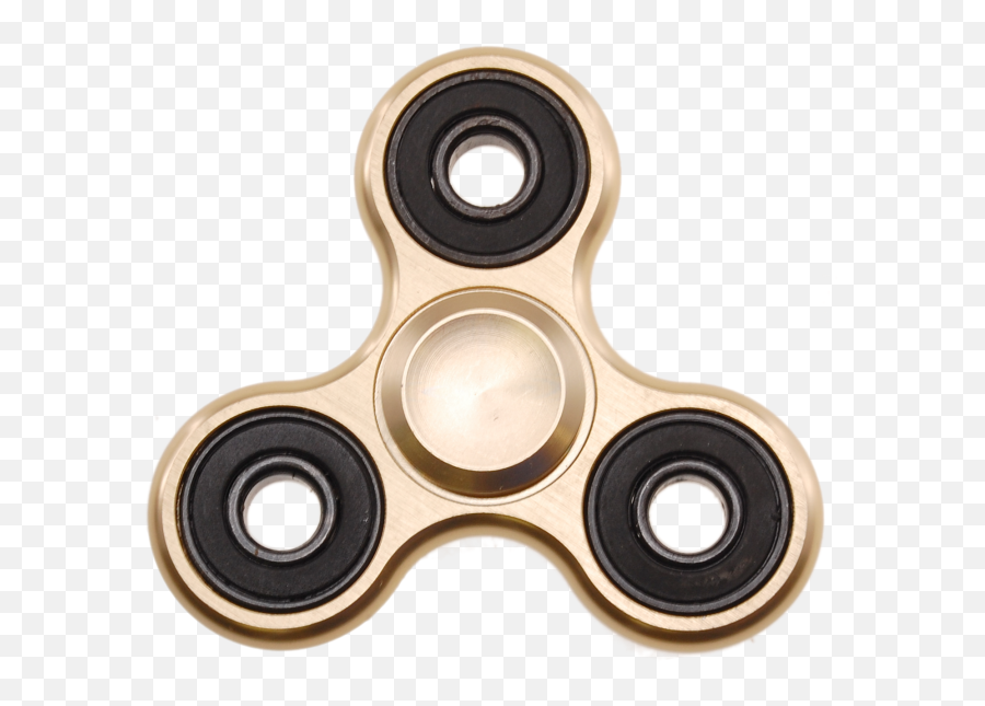 Metal Hand Tri Spinner Anti - Fidget Spinner Gold Transparent Png,Spinner Png