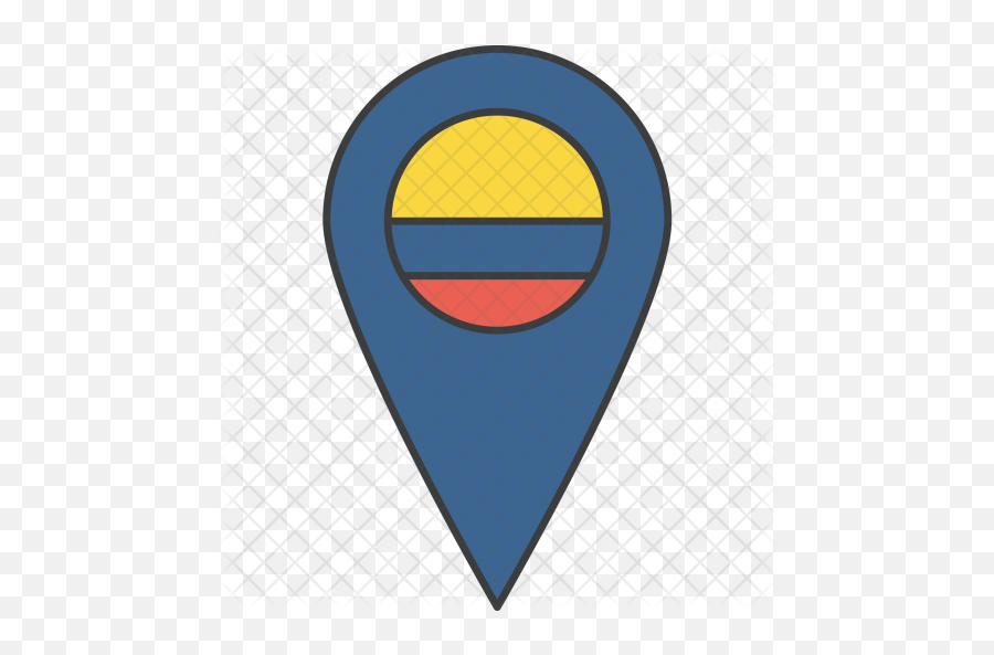 Colombia Flag Icon Of Colored Outline - Emblem Png,Colombian Flag Png