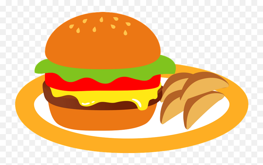 Hamburger And French Fries Clipart Free Download Png Burger