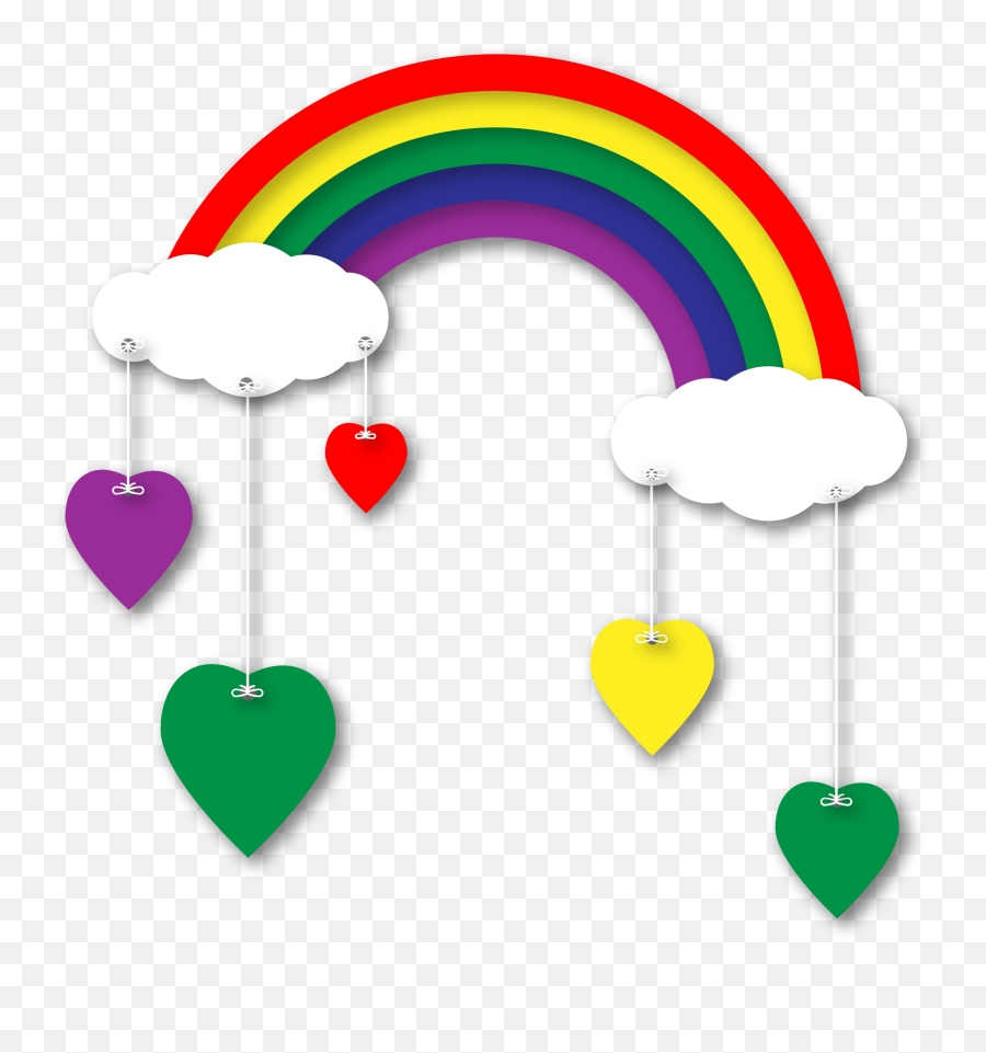 Cloud Png With Transparent Background - Nuvem Arco Iris Png,Rainbow Heart Png