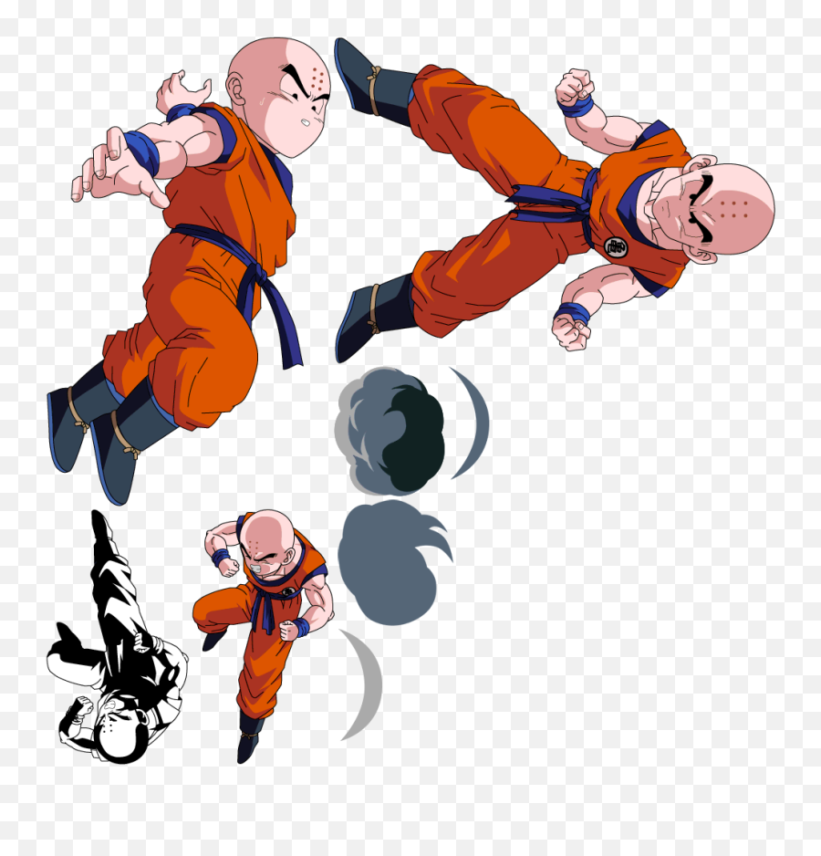 Dokkan Assets - Cartoon Png,Krillin Png