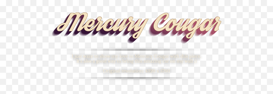Mercury Cougar - Horizontal Png,Mercury Cougar Logo