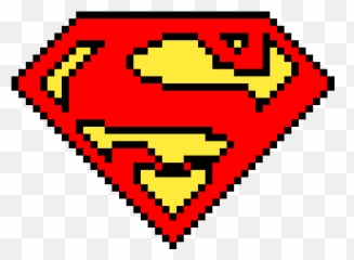 Minecraft Pixel Art Superman - png