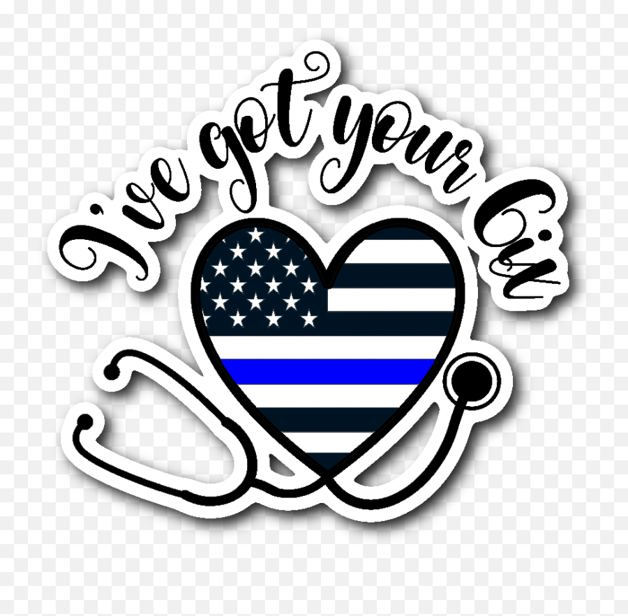 Thin Blue Line Heart Stethoscope Png - Thin Blue Line Stethoscope,Stethoscope Heart Png