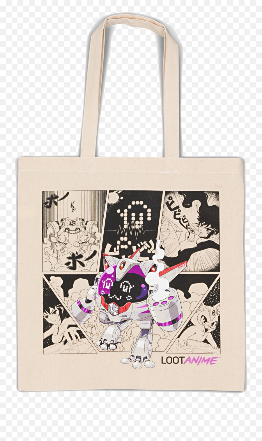 Loot Anime Yume Cat Mech Tote Bag Crate Exclusive - Loot Anime February 2019 Png,Loot Crate Logo Png