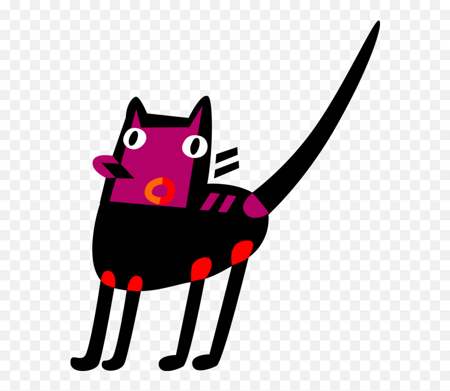 Vector Illustration Of Halloween Black Cat Associated - Dot Png,Black Cat Clipart Png