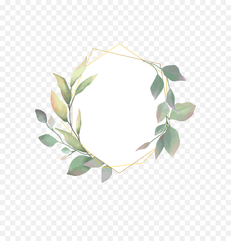 Round Watercolor Leaves Frame - Download Free Vectors Bay Laurel Png,Watercolor Clipart Png