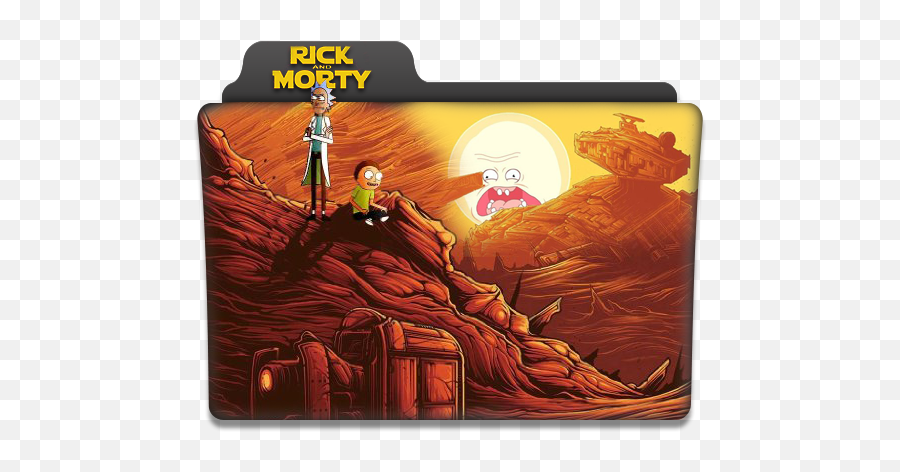 Rick And Morty Folder Icon - Rick And Morty Star Wars Png,Rick And Morty Png