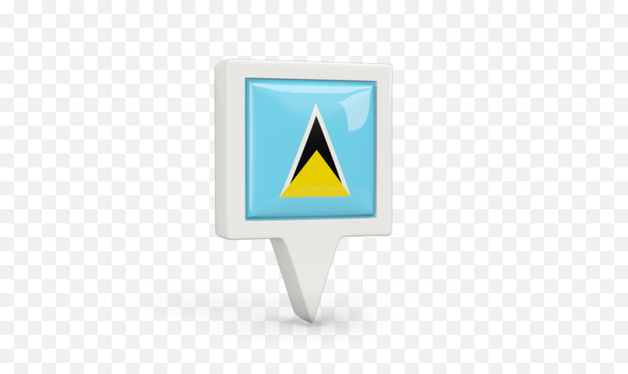 Square Pin Icon Illustration Of Flag Saint Lucia - Language Png,Pin Icon Vector