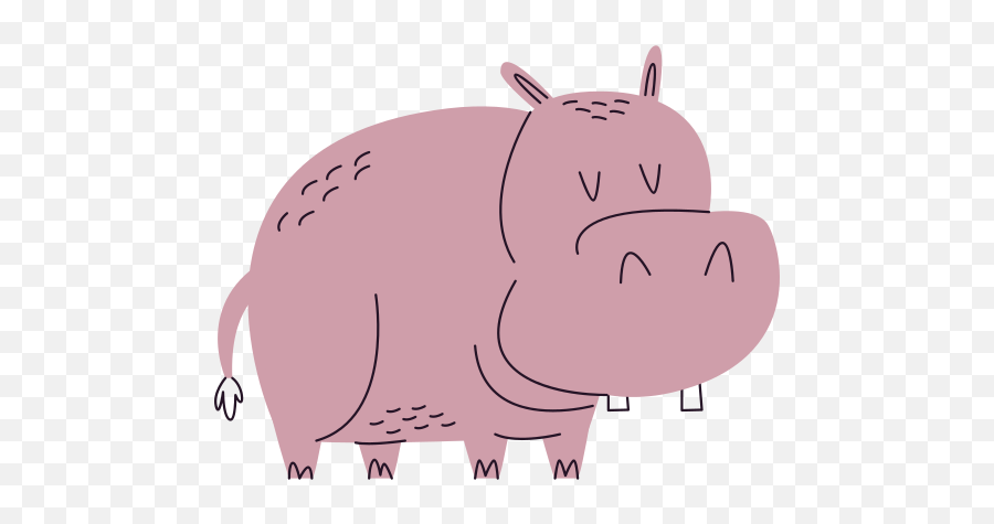 Hippopotamus Stickers - Free Animals Stickers Animal Figure Png,What Is The Hippo Icon On My Galaxy S6