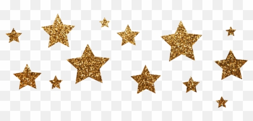 Gold - Glitter Stars Png