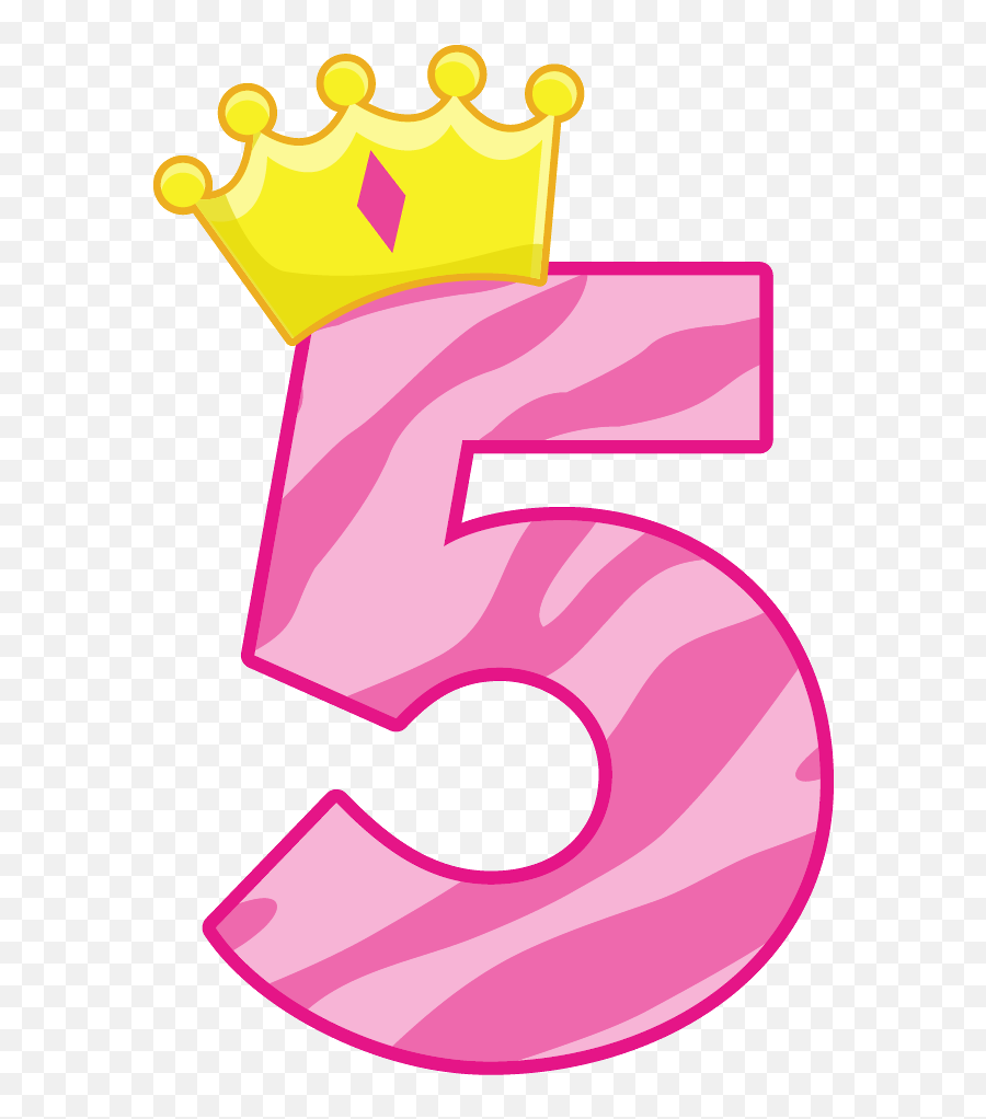 Pink Number 5 Png Picture - 5th Birthday Png,5 Png