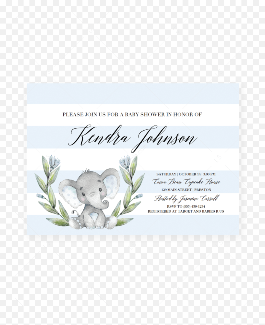 Transparent Baby Shower Png - Elephant Baby Shower Elephant Baby Shower Invitation Templates Free,Baby Shower Png