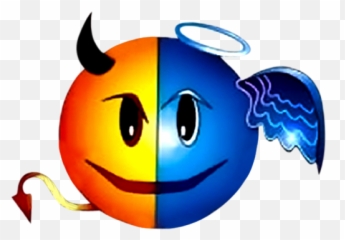 Privacygrade - Half Angel Devil Emoji png