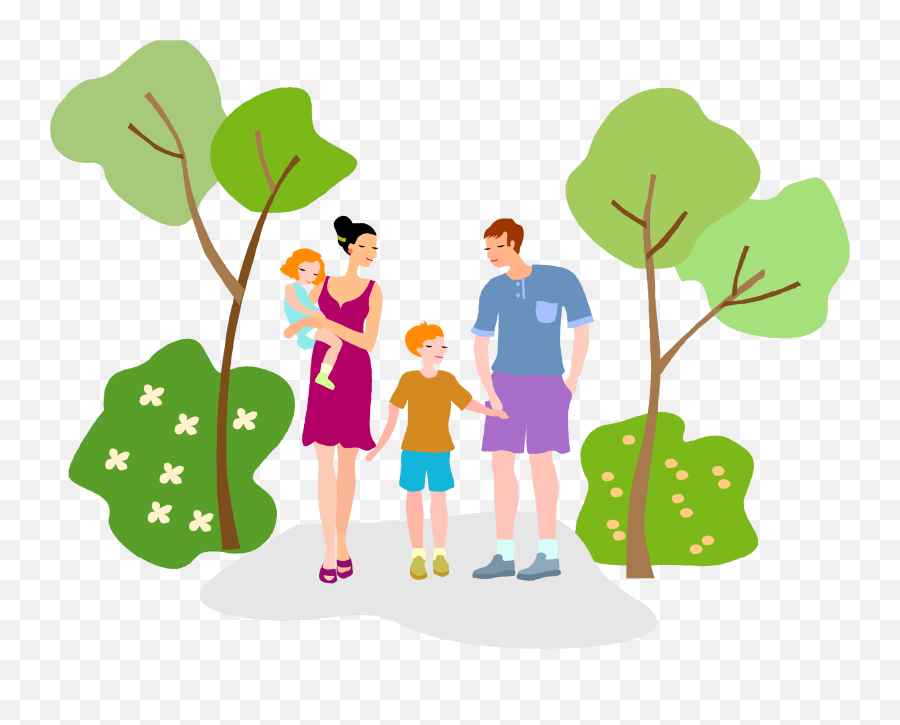 Hiking Clipart Nature Walk - Walk In The Park Png,Family Walking Png