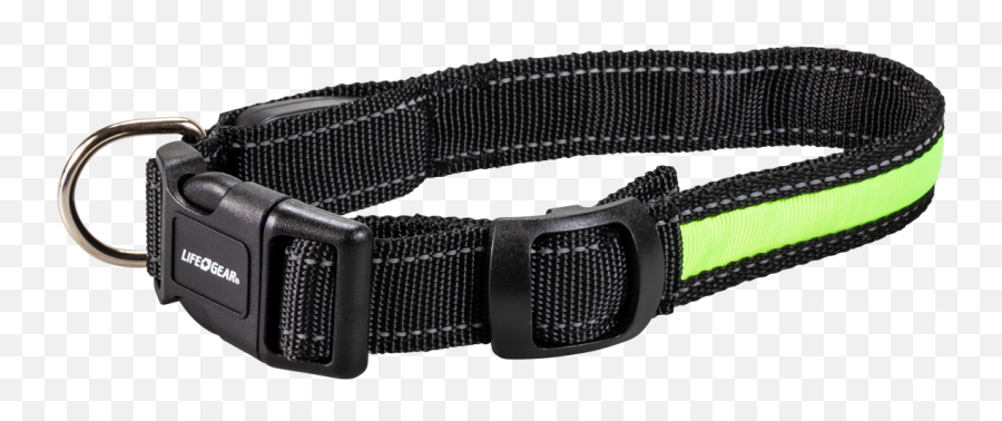 Night Walker Glow Led Usb Rechargeable Pet Collar Large Green - Strap Png,Green Glow Png