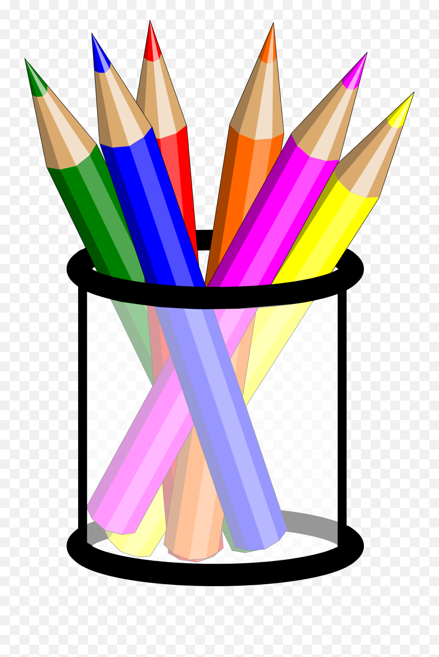 Big Image - Clip Art Coloured Pencils Png,Pencil Clip Art Png