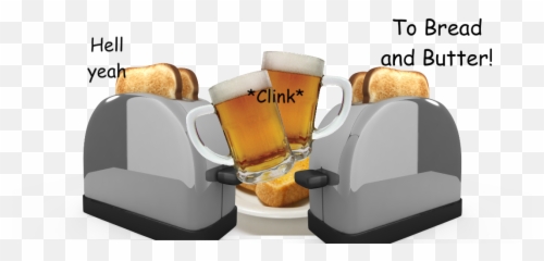 Download With A Side Of Toast - Pint Beer PNG Image with Andywawa