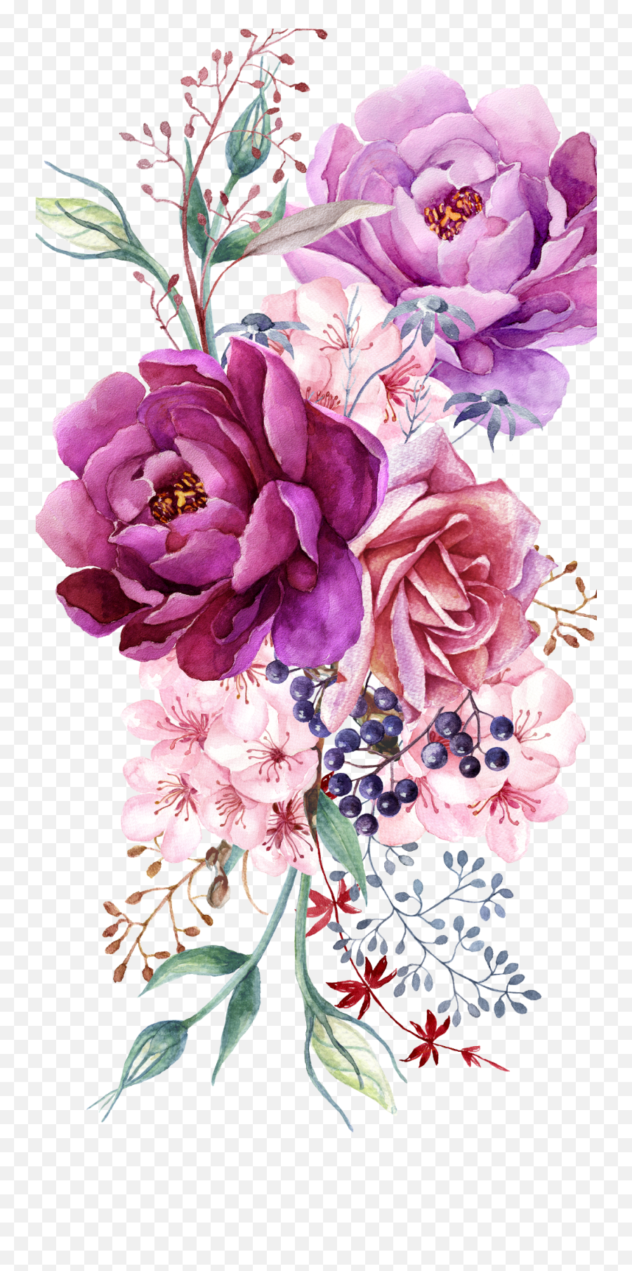 Purple Peony Floral Bouquet Casetify Iphone Flowers - Purple Peony Watercolor Png,Peonies Png
