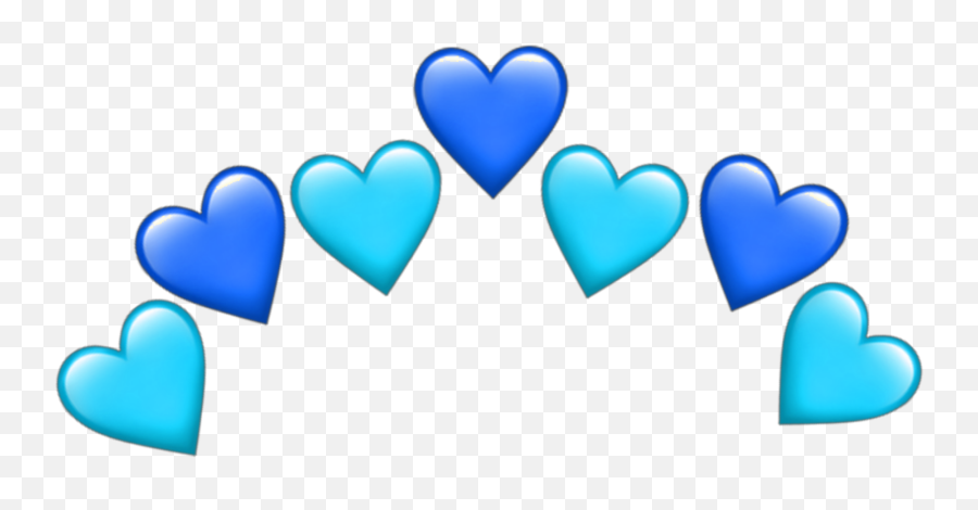 Download Hd Hearts Heart Crown Blue Blueheart Emoji Sticker - Transparent Background Blue Heart Emojis Png,Emoji Hearts Transparent